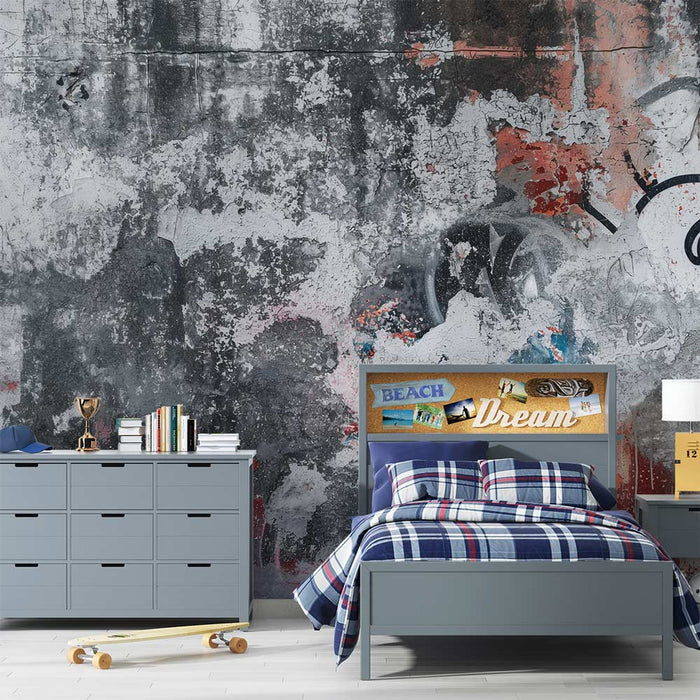 Tapete Jugendzimmer | Beschädigte Wand