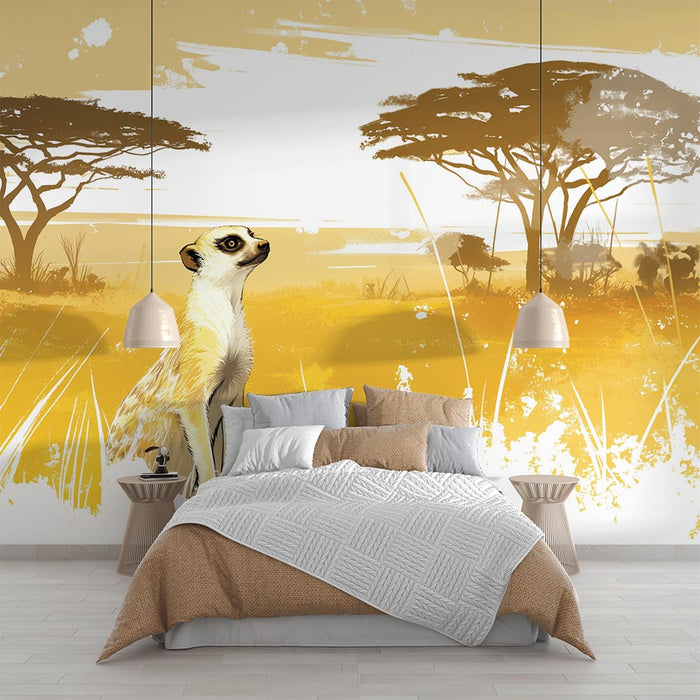 Meerkat Mural Wallpaper | Savanna in the Background
Meerkat-Tapetti | Savanni taustalla