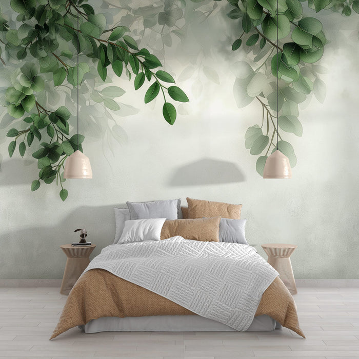 Headboard Mural Wallpaper | Verdure and Mist