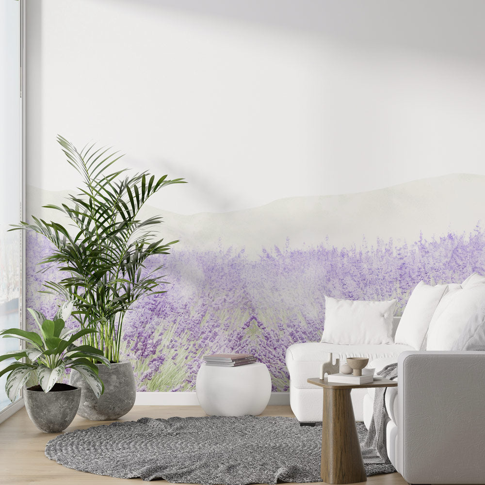 Papel de parede de lavanda | Campo de lavanda — WonderMural, image size:1000x1000