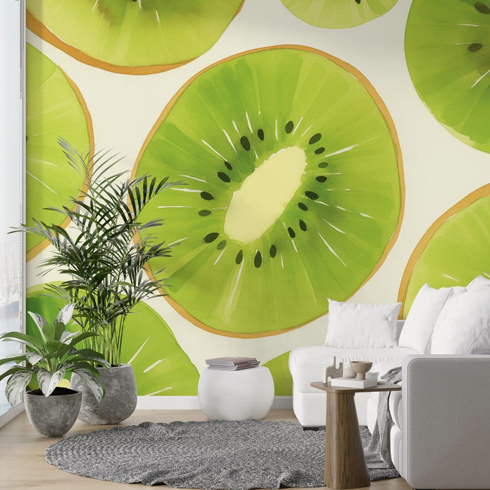 Kiwi Mural Tapet | Pastell