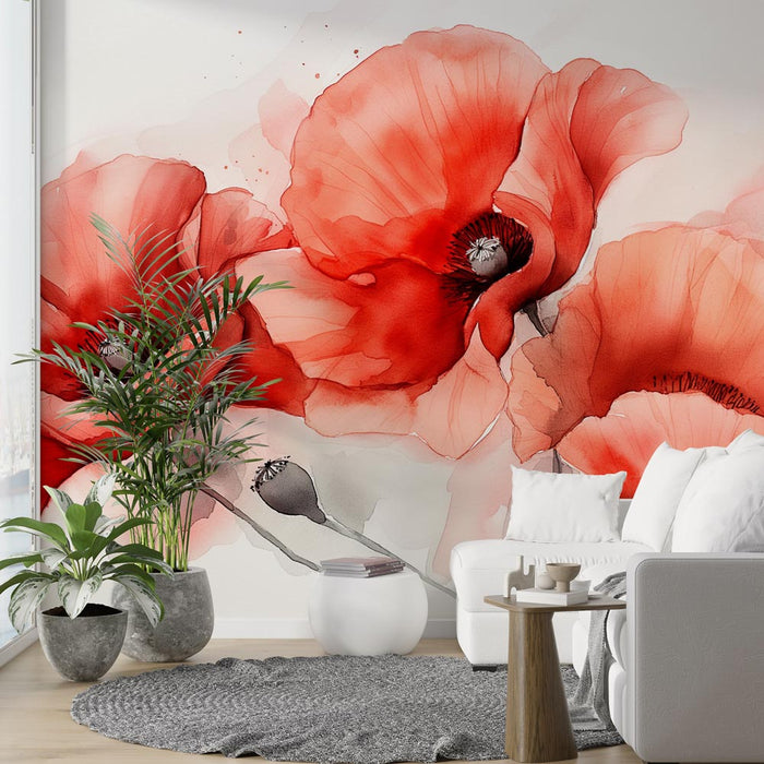 Floral Wallpaper | Giant Poppies