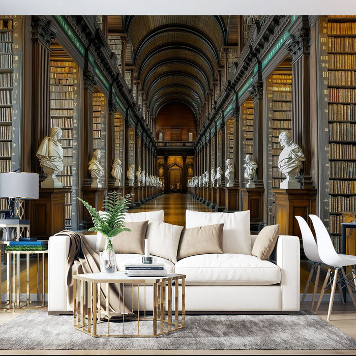 Foto Behang oude bibliotheek | Klassieke en majestueuze elegantie
