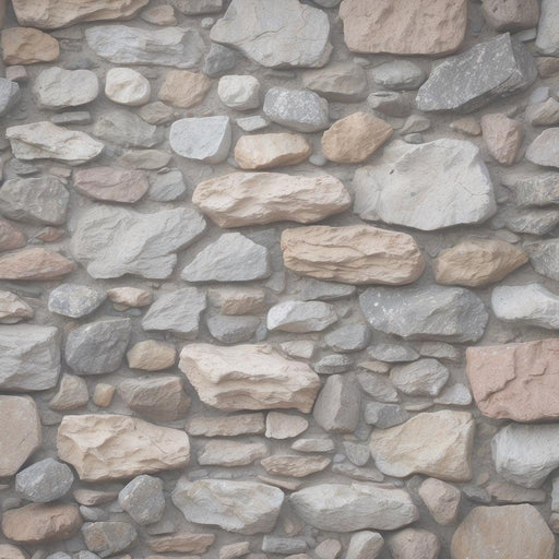Colored Stone-Imitation Mural Wallpaper | Gray and Pink