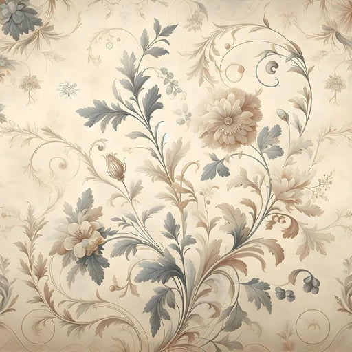 Vintage Floral Mural Wallpaper | Dancing Flowers