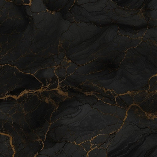 Black Marble Effect Mural Wallpaper | Golden Veins