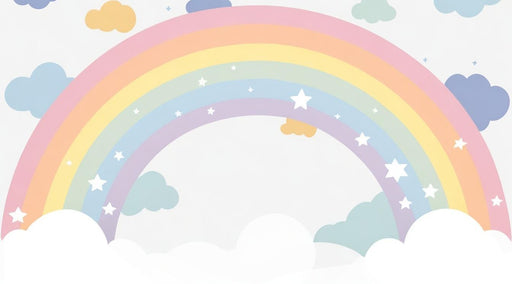 Rainbow Mural Wallpaper | Cloud and Star