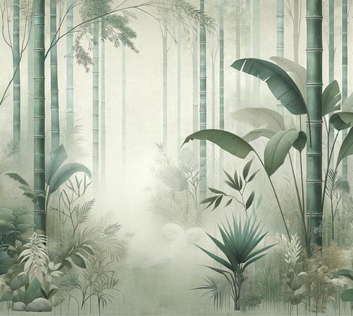 Bamboo Mural Wallpaper | Forest of Green Shoots