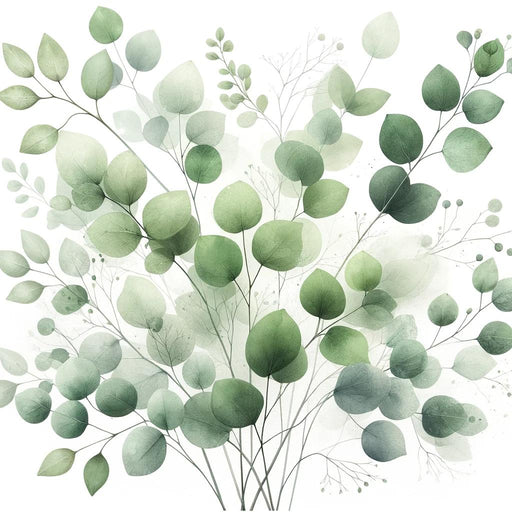 Green foliage Mural Wallpaper | Green leaf bouquet