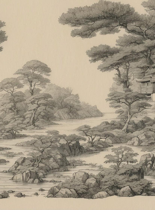 Japanese Mural Wallpaper | Japanese-Style Asian Forest