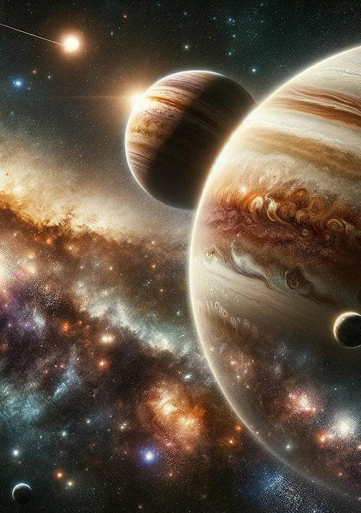 Space Mural Wallpaper | Planet and Milky Way