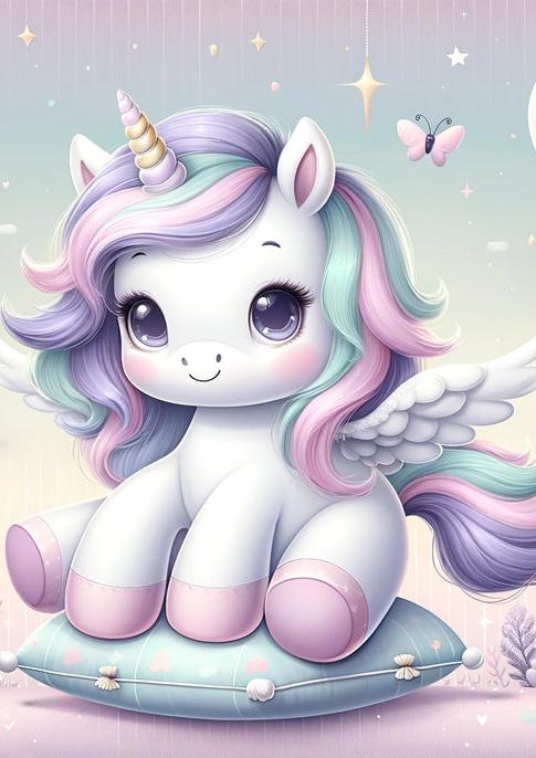 Cute Unicorn Mural Wallpaper | Comic