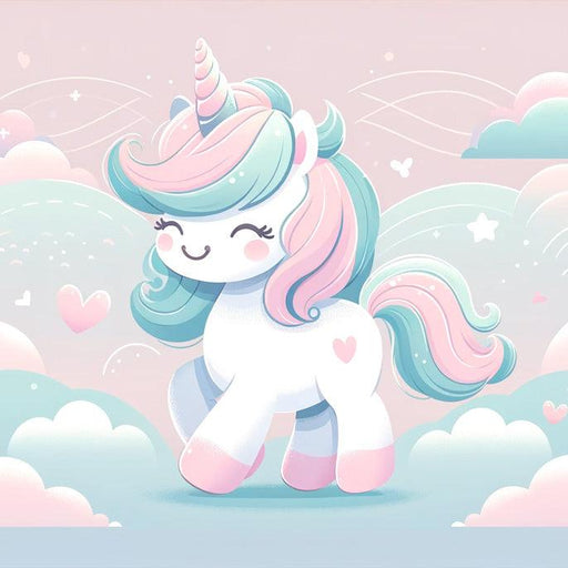Unicorn Mural Wallpaper | Heart and Cloud