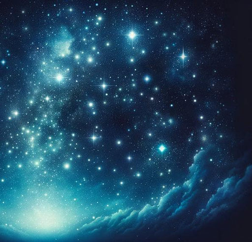 Star Mural Wallpaper | Midnight Blue Sky and Cloud