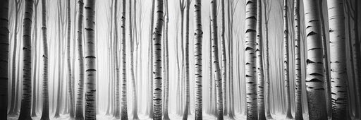 Birch Mural Wallpaper | Black and White Birch Forest