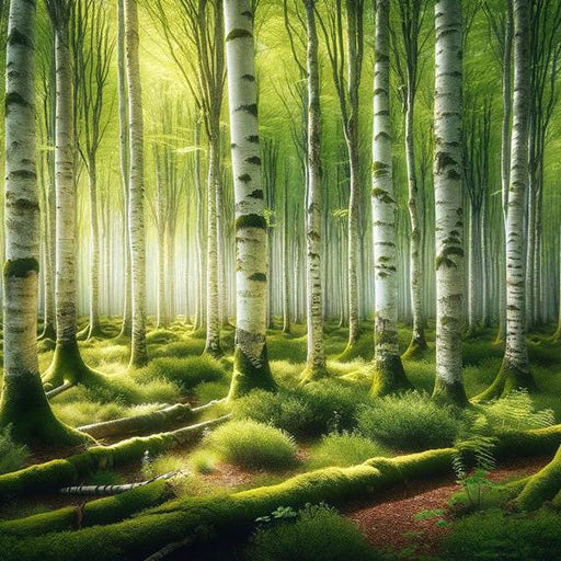Birch Mural Wallpaper | Lush Birch Forest
