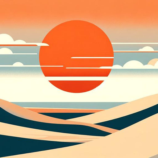 Dune Mural Wallpaper | Red Sunset with Cloud