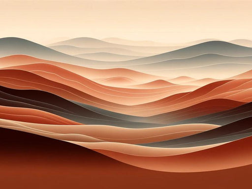 Mural Wallpaper of dune | Representation in red and black wave