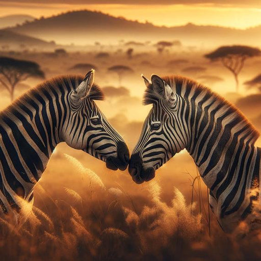 Zebra Mural Wallpaper | Moment of Tenderness