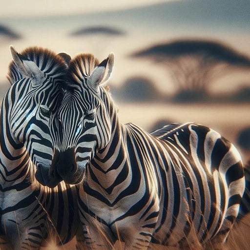 Zebra Mural Wallpaper | Tenderness in the Savannah