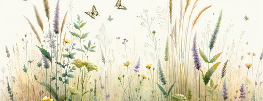 Pastel Floral Mural Wallpaper | Pastel-colored Flower Field