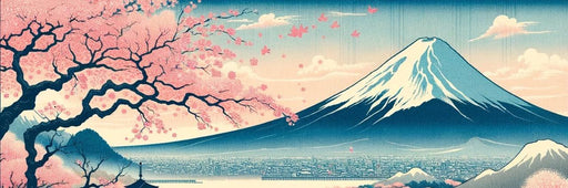 Japanese Mural Wallpaper | Mount Fuji Landscape in Painting