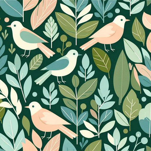 Bird Mural Wallpaper | Modern Décor with Pastel Colors