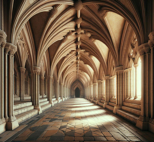 Trick-of-the-eye Mural Wallpaper | Ancient and Elaborately Crafted Arch