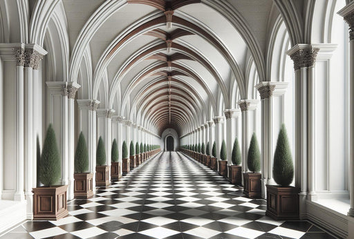 Optical Illusion Mural Wallpaper | Domino Pack and Arch with Depth Effect