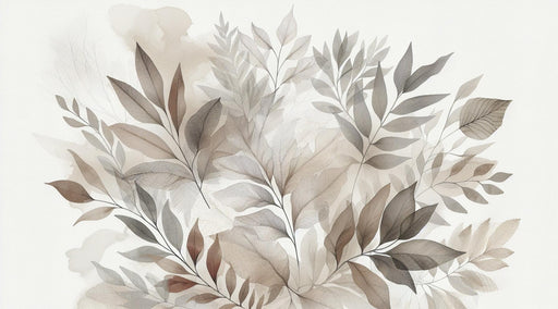 Foliage Mural Wallpaper | Dull-toned Watercolor with Foliage