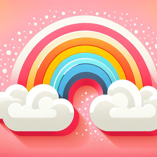 Rainbow Mural Wallpaper | Multicolored with Cloud