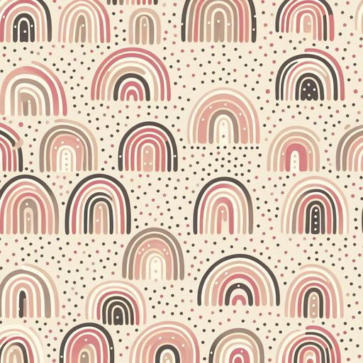 Rainbow Mural Wallpaper | Multiple Neutral-Toned Rainbows