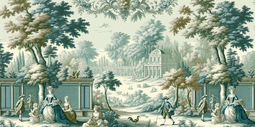 Art Deco Mural Wallpaper | Toile de Jouy Forest Style