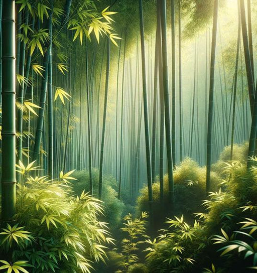 Bamboo Mural Wallpaper | Ultra Realistic Green Bamboo Forest