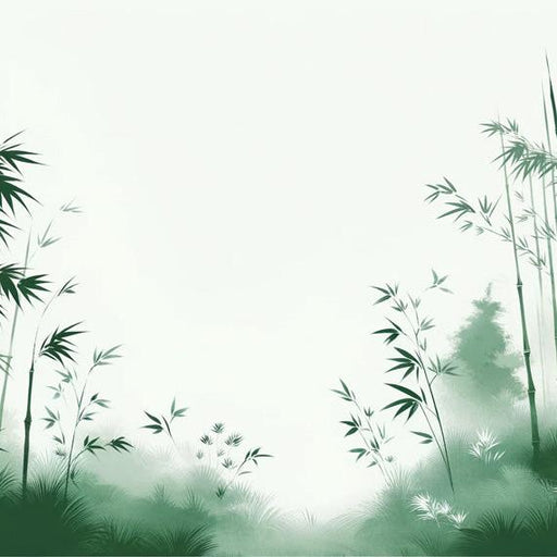 Bamboo Mural Wallpaper | Chinese Ink Landscape of Green Bamboo Forest Style