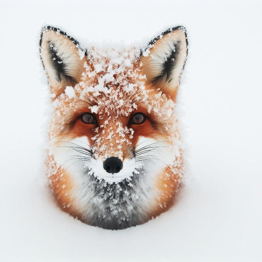 Fox Mural Wallpaper | Fox Head in the Snow
