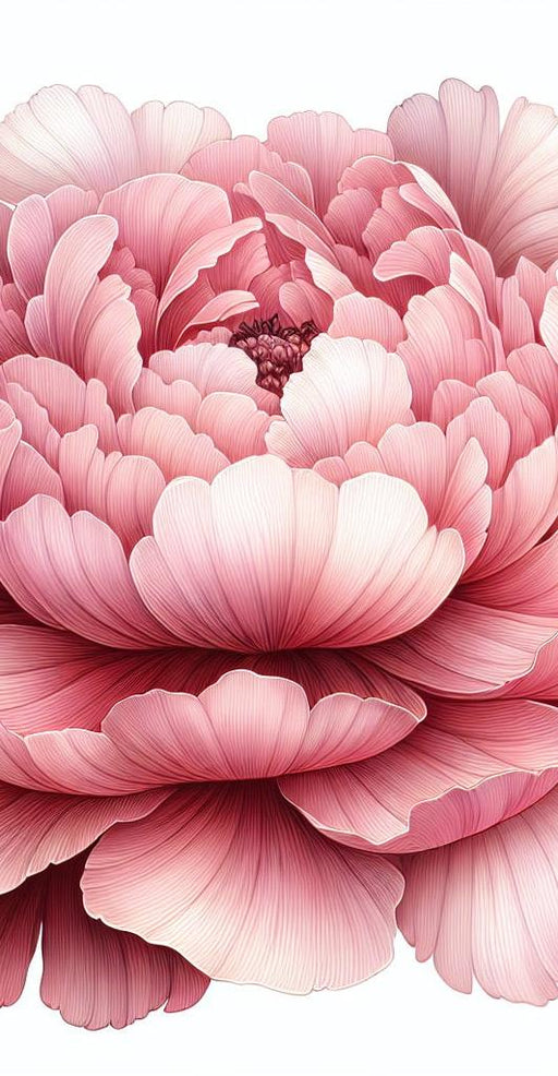 Pink floral Mural Wallpaper | Minimalist open pink chrysanthemum