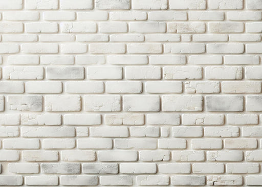 Brick Mural Wallpaper | White Brick Wall with White Grout