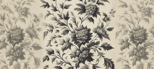 Vintage floral Mural Wallpaper | Repetitive composition on aged background