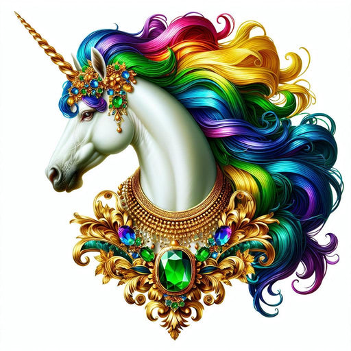 Unicorn Mural Wallpaper | Jewel, Sapphire, and Colorful Mane
