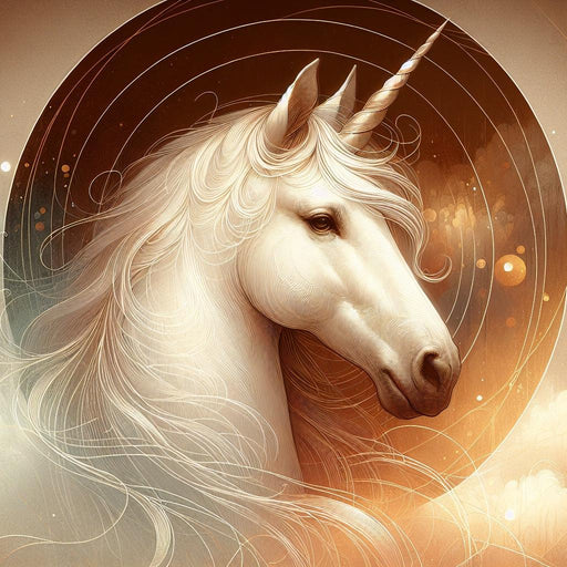 Unicorn Mural Wallpaper | Beige Background with Sublime White Unicorn