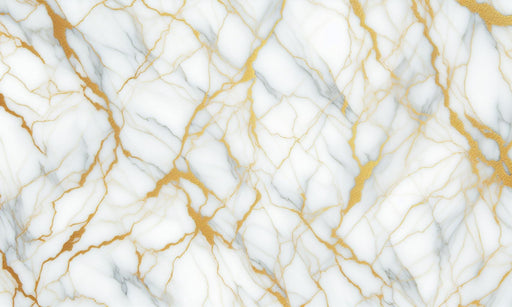 White and Gold Mural Wallpaper | White and Gold Imitation Marble