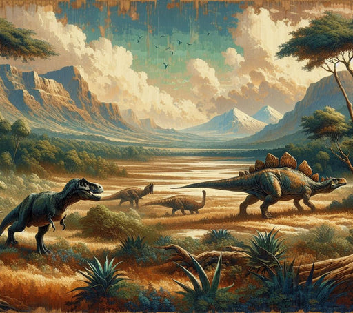 Dinosaur Mural Wallpaper | Dinosaur Aged Style in the Mountains