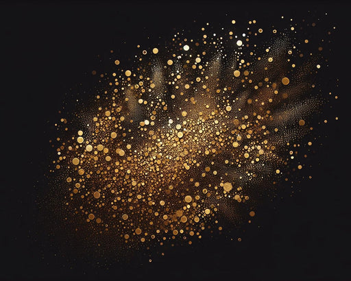Black and Gold Mural Wallpaper | Golden Explosions on Black Background