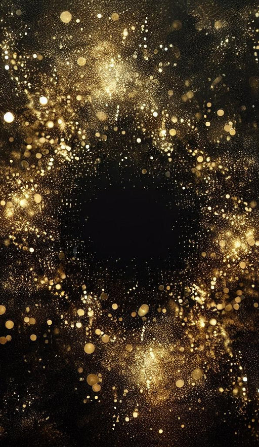 Black and Gold Mural Wallpaper | Glitter with Depth Effect