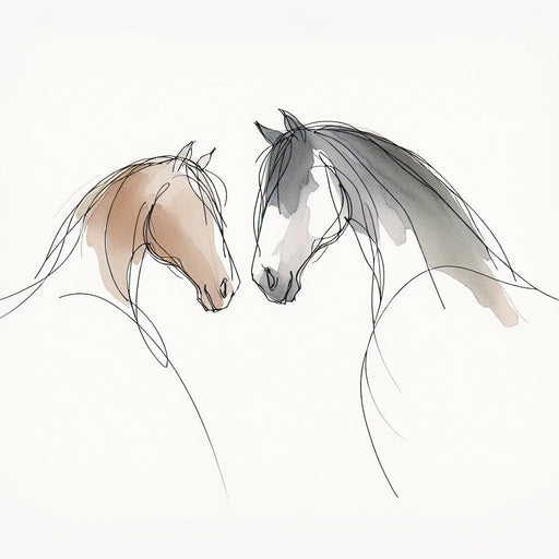 Horse Mural Wallpaper | Brown and Black Silhouette