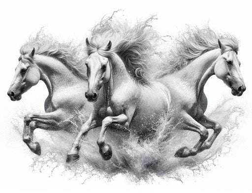 Horse Mural Wallpaper | Trio of Impressive Horses