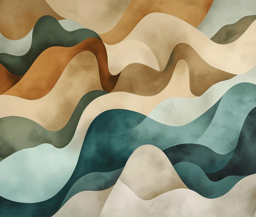 Abstract Mural Wallpaper | Multicolored Ripples