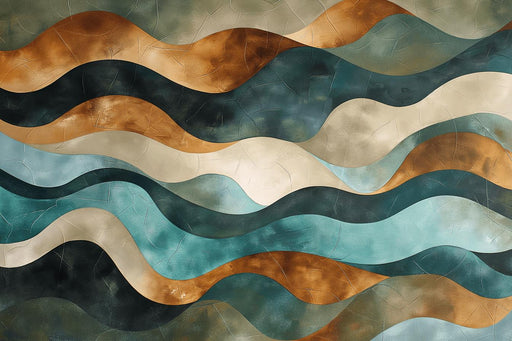 Abstract Mural Wallpaper | Wave under Cracked Paint