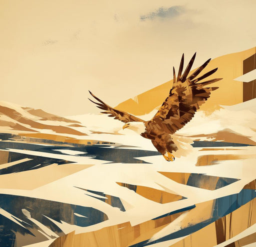 Eagle Mural Wallpaper | Mountain Flight